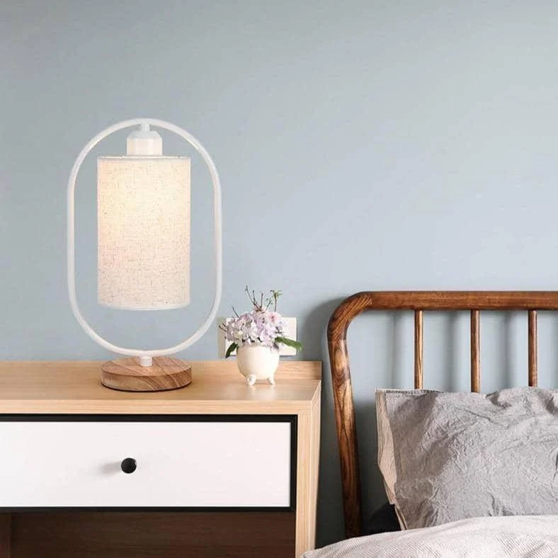 Fabric Lampshade Side Lamp - Vintage Chic -