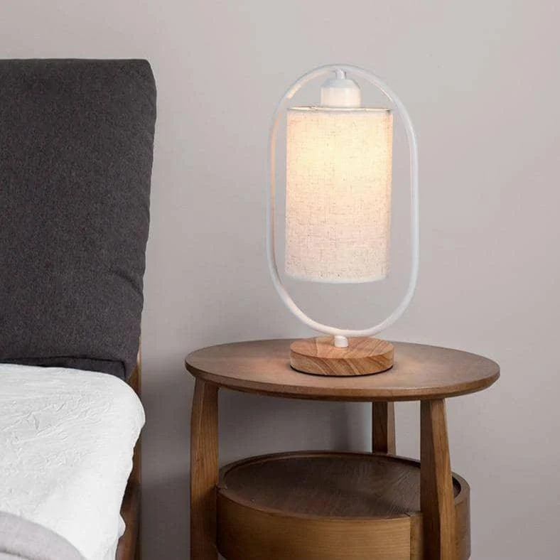 Fabric Lampshade Side Lamp - Vintage Chic -