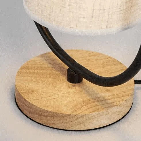 Fabric Lampshade Side Lamp - Vintage Chic -