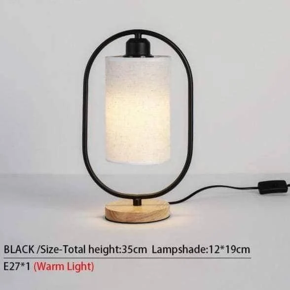 Fabric Lampshade Side Lamp - Vintage Chic -