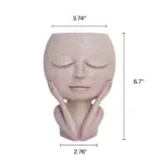 Face Flower Hair Planter Pot