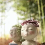 Face Flower Hair Planter Pot