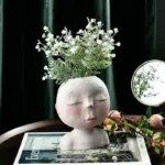 Face Flower Hair Planter Pot