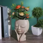 Face Flower Hair Planter Pot