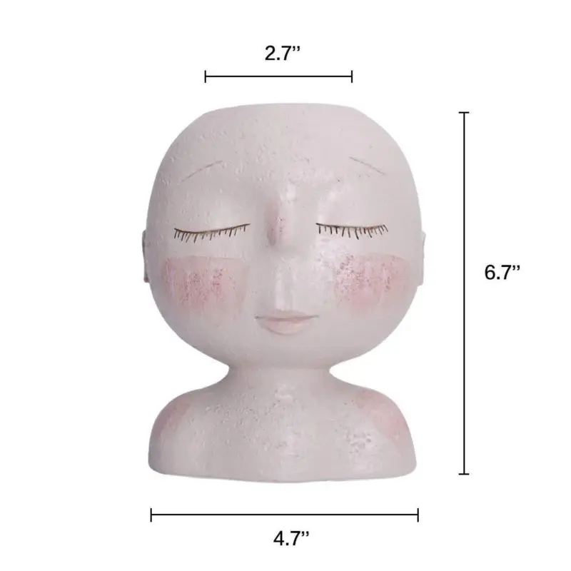 Face Flower Hair Planter Pot