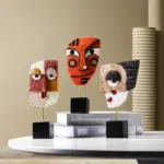 Face Mask Hand Crafted Art Sculpture