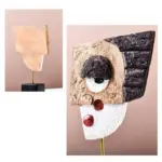 Face Mask Hand Crafted Art Sculpture