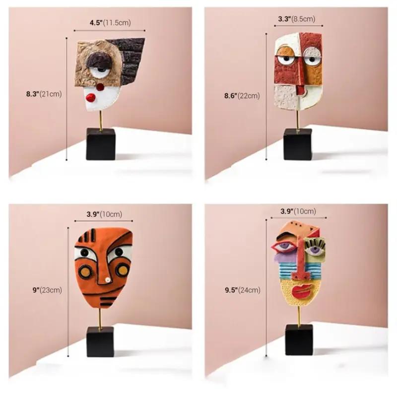 Face Mask Hand Crafted Art Sculpture