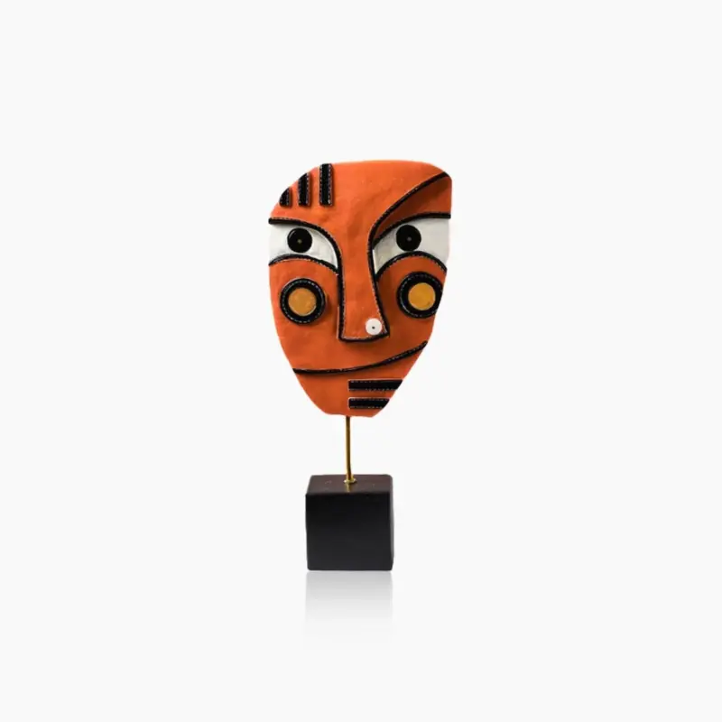Face Mask Hand Crafted Art Sculpture