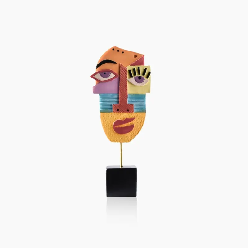 Face Mask Hand Crafted Art Sculpture