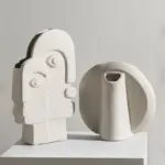 Face Shaped Porcelain Flower Sculpted Vase tag1