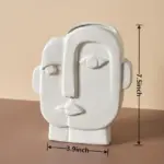 Face Shaped Porcelain Flower Sculpted Vase tag1