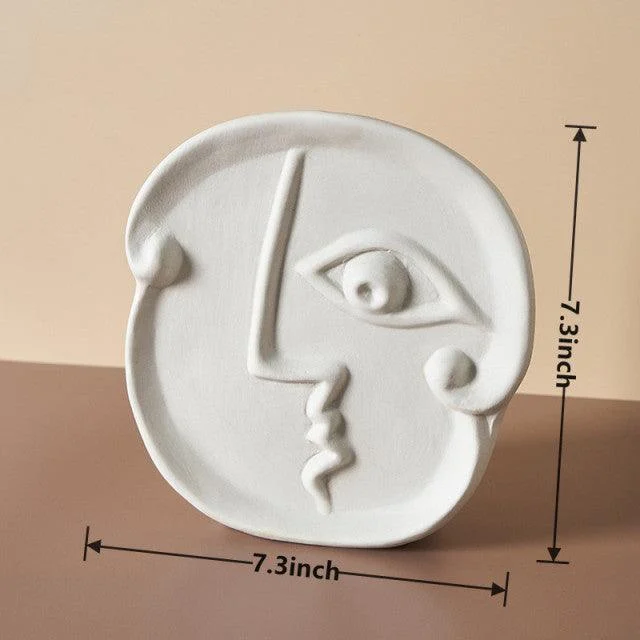 Face Shaped Porcelain Flower  Sculpted Vase -  - #tag1#