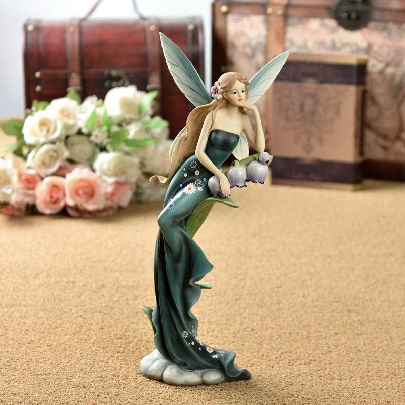 Fairy Angel Girl Sculptures and Statues Nordic for Living Room -