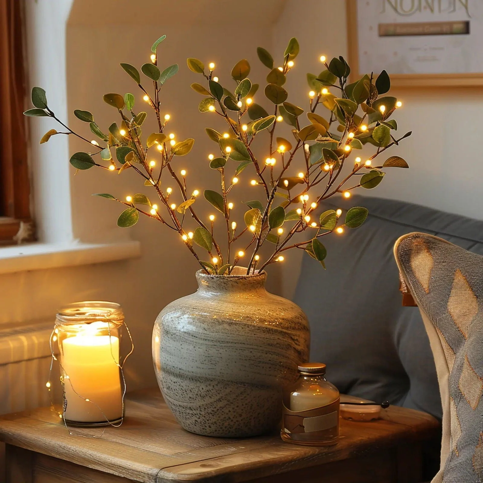 Fairy light olive branch -  - #tag1#