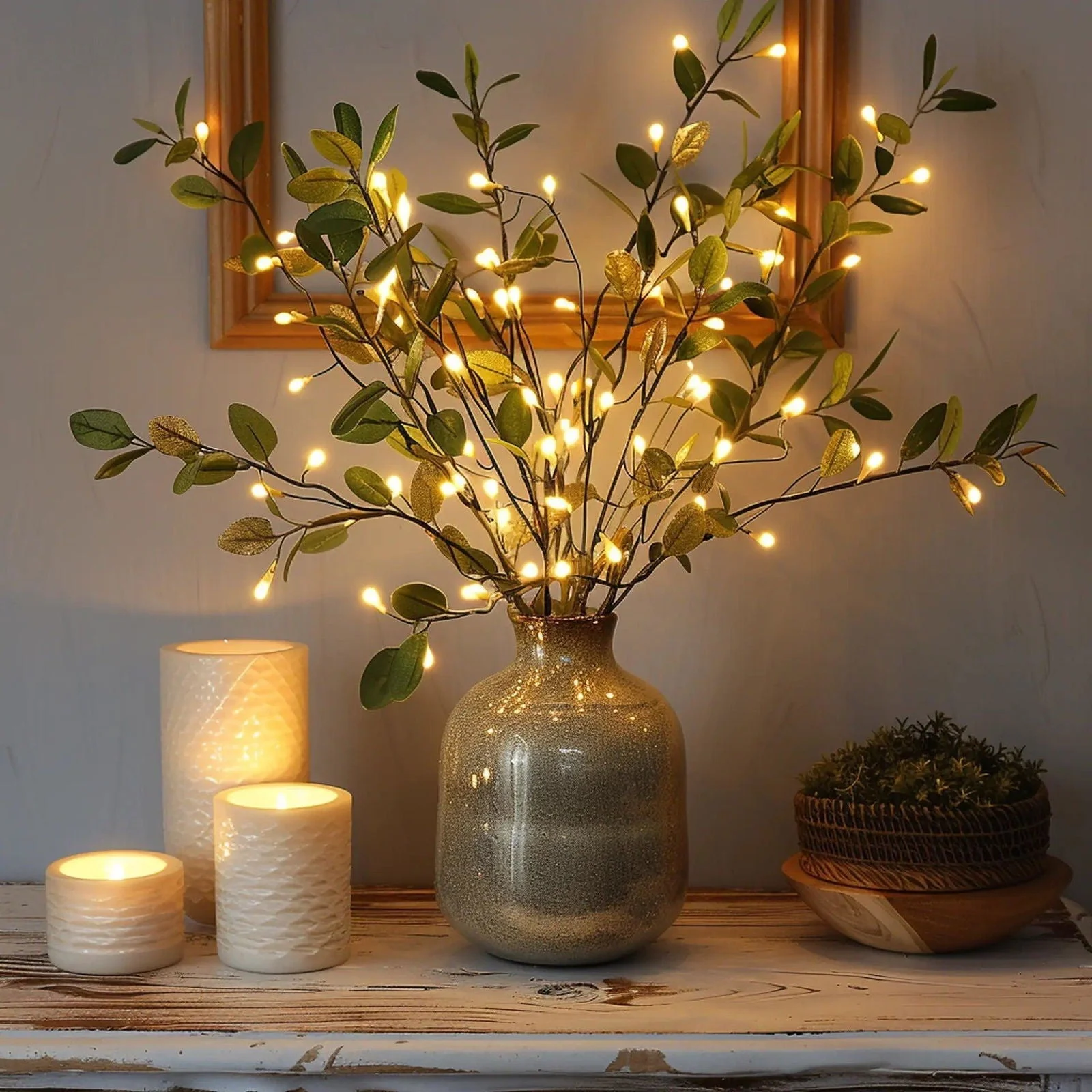 Fairy light olive branch -  - #tag1#
