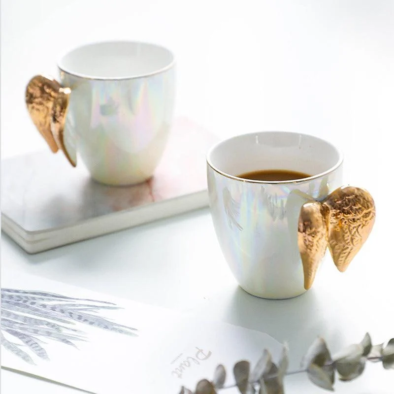 Fairycore Golden Angel Wing Mug -  - #tag1#
