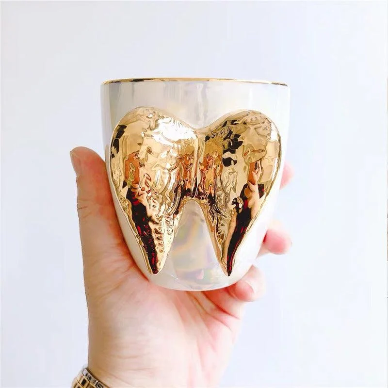 Fairycore Golden Angel Wing Mug -  - #tag1#