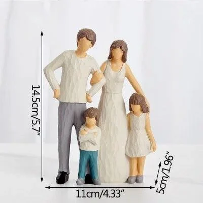 Family Child Modern Art Ornament Figurine Decor Crafts Sculptures and Statues -