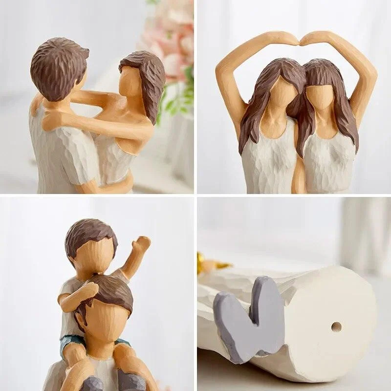 Family Child Modern Art Ornament Figurine Decor Crafts Sculptures and Statues -