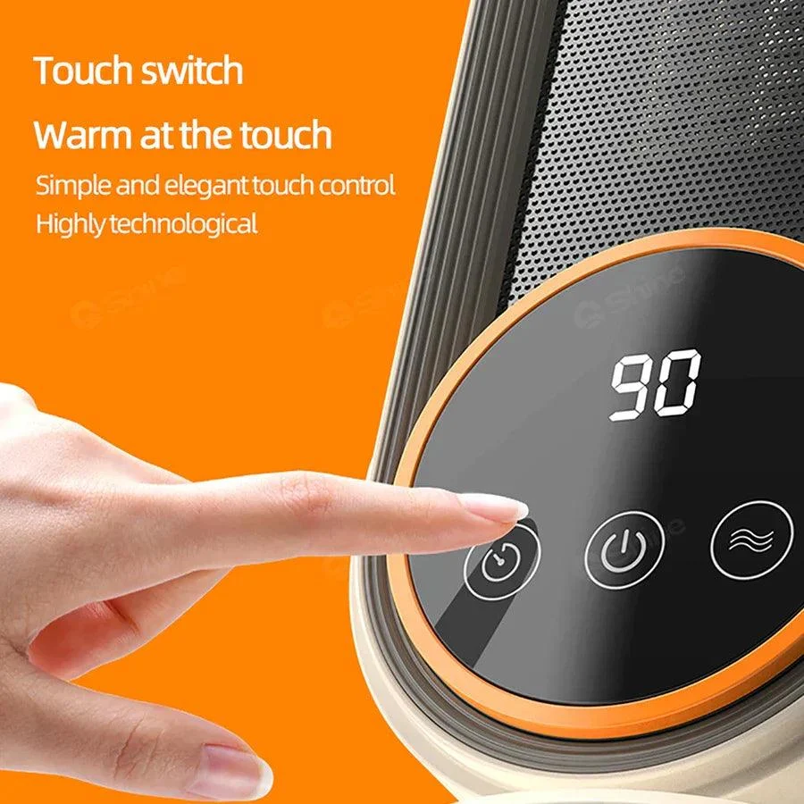 Fan Heater Portable 1200W Touch Screen With Remote Control and Timing - - #tag1#