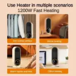 Fan Heater Portable 1200W Touch Screen With Remote Control and Timing tag1