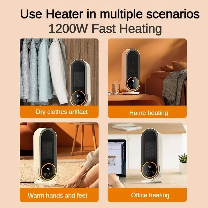 Fan Heater Portable 1200W Touch Screen With Remote Control and Timing -  - #tag1#