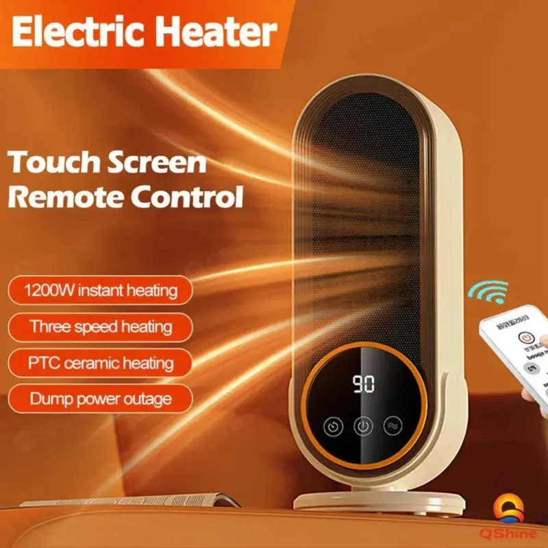 Fan Heater Portable 1200W Touch Screen With Remote Control and Timing tag1