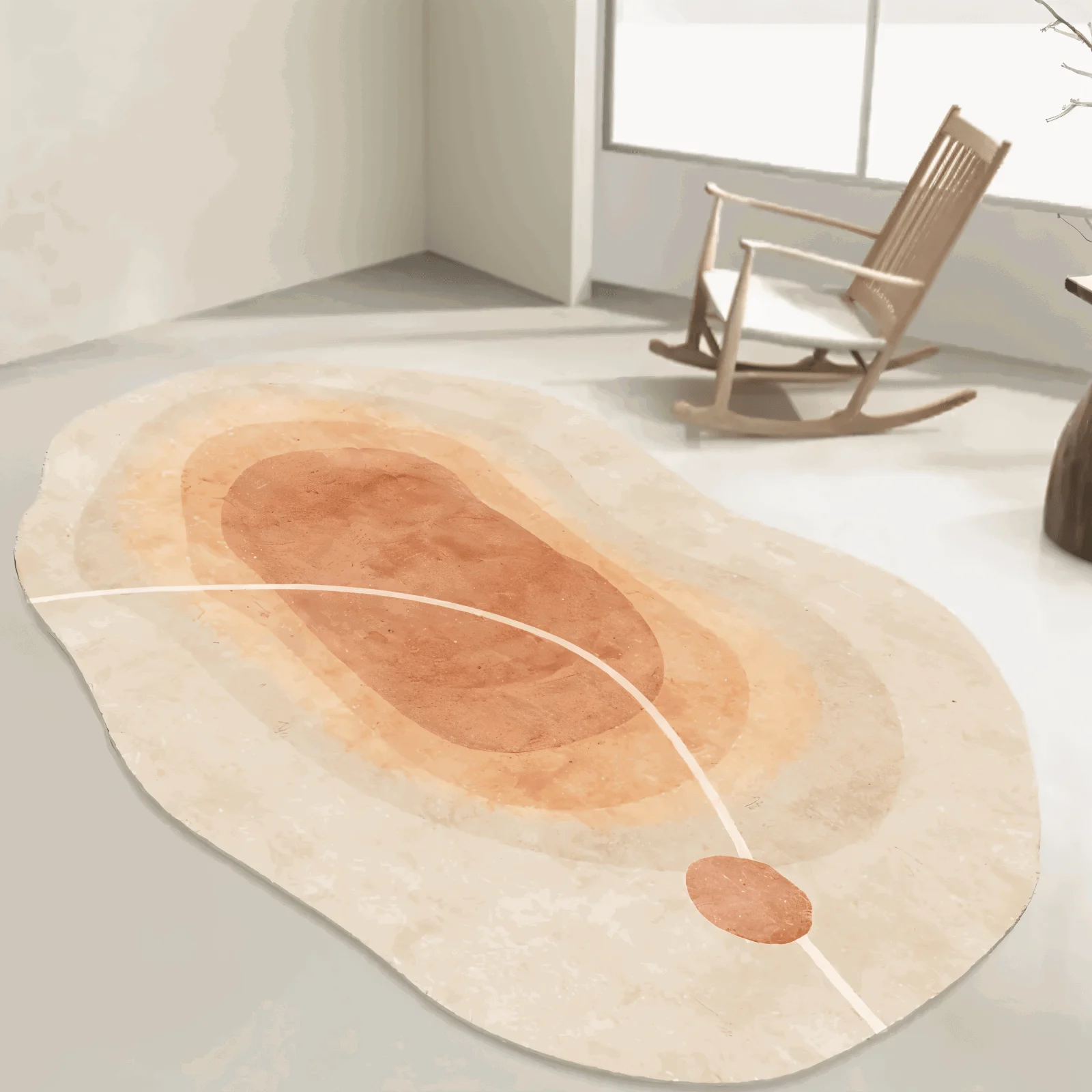 FancyFluff Rug - Living Room Rug - Irregular Shape Rug - Soft Rugs for Bedroom -  - #tag1#