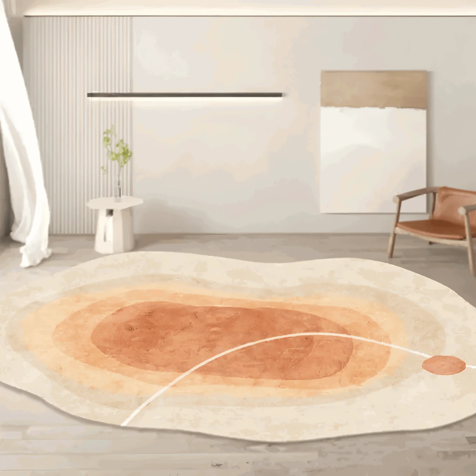 FancyFluff Rug - Living Room Rug - Irregular Shape Rug - Soft Rugs for Bedroom -  - #tag1#