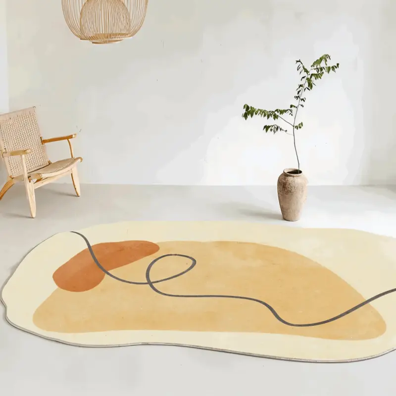 FancyFluff Rug Living Room Rug Irregular Shape Rug Soft Rugs for Bedroom tag1