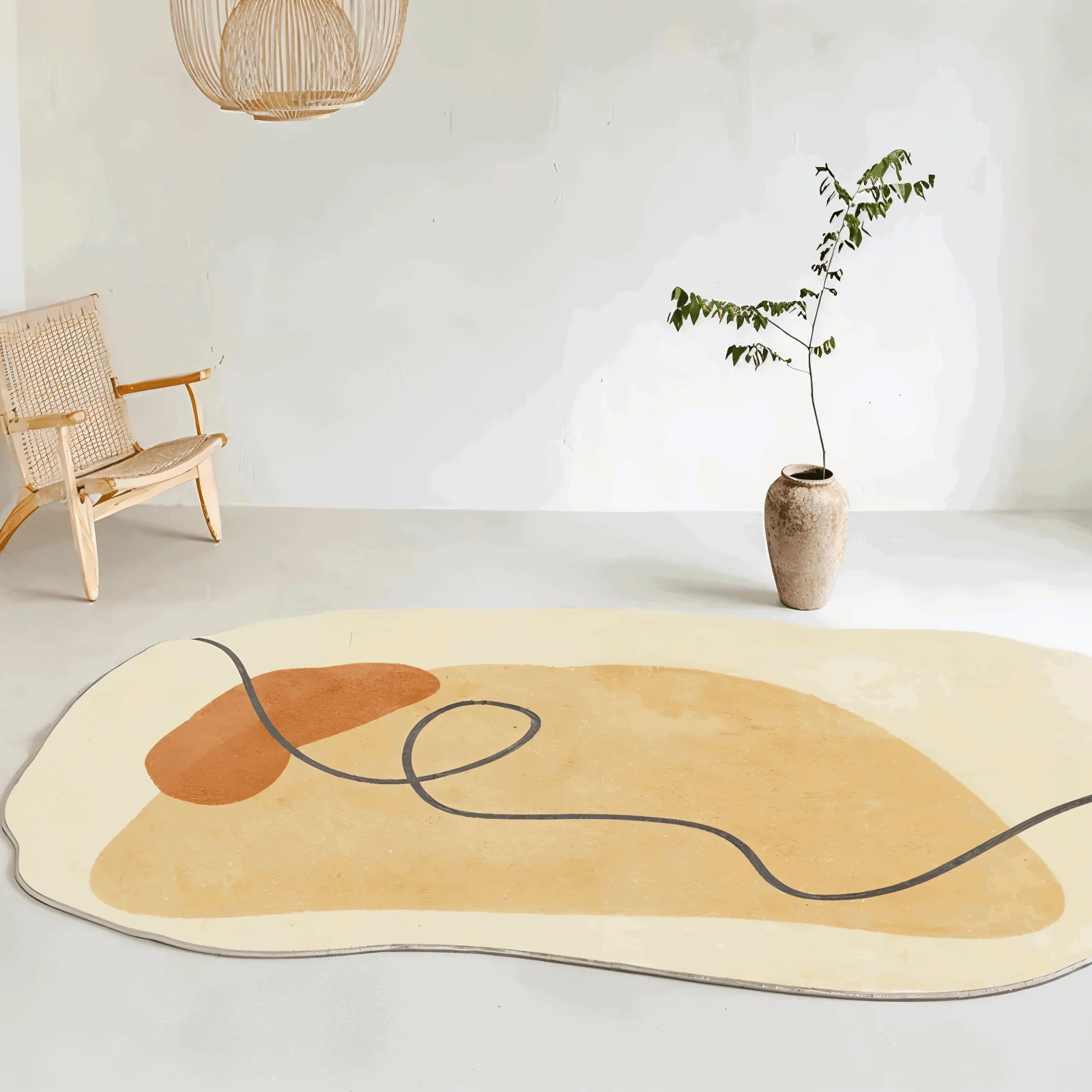 FancyFluff Rug - Living Room Rug - Irregular Shape Rug - Soft Rugs for Bedroom -  - #tag1#