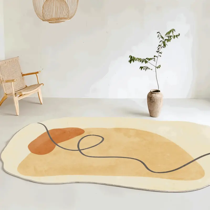 FancyFluff Rug Living Room Rug Irregular Shape Rug Soft Rugs for Bedroom tag1