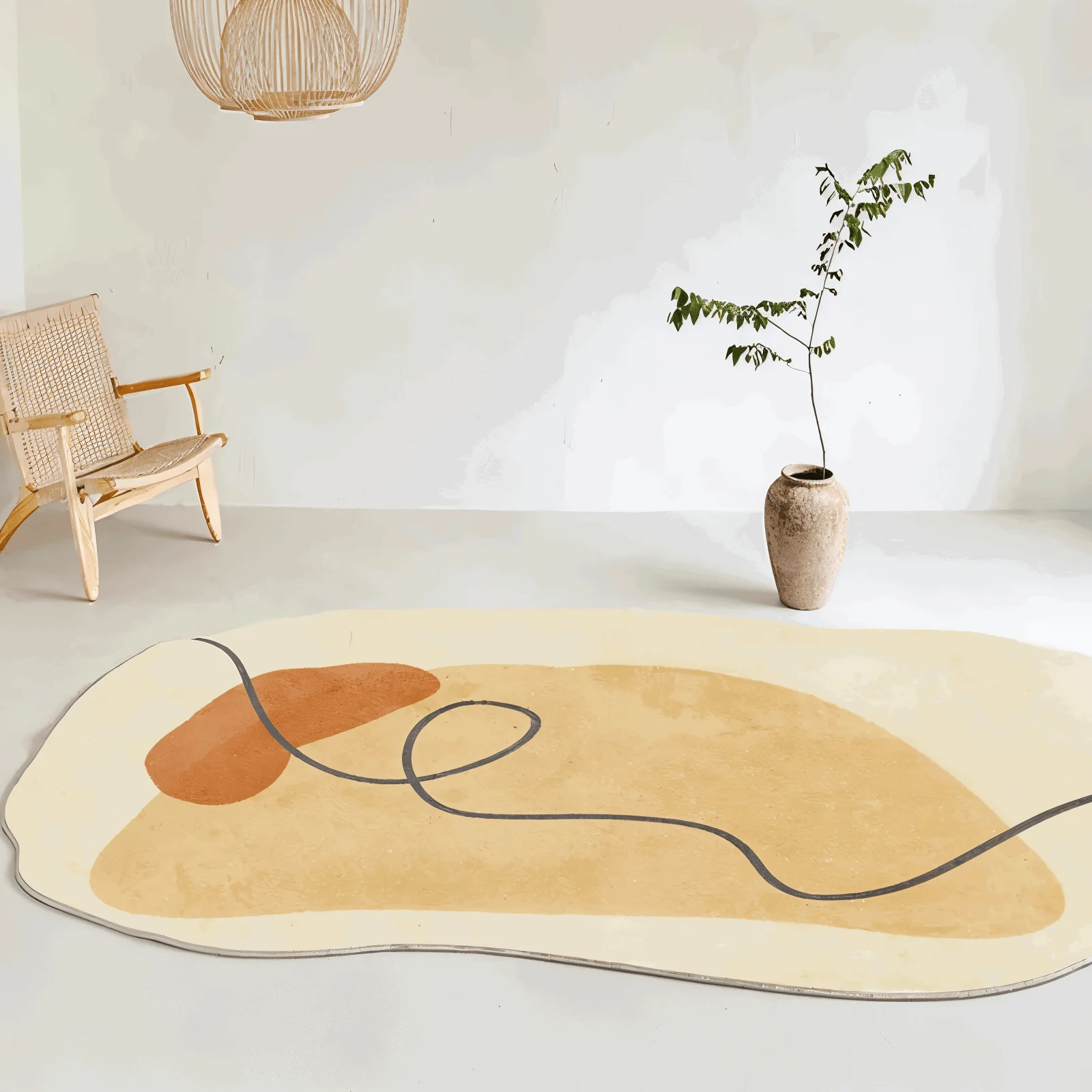 FancyFluff Rug - Living Room Rug - Irregular Shape Rug - Soft Rugs for Bedroom -  - #tag1#