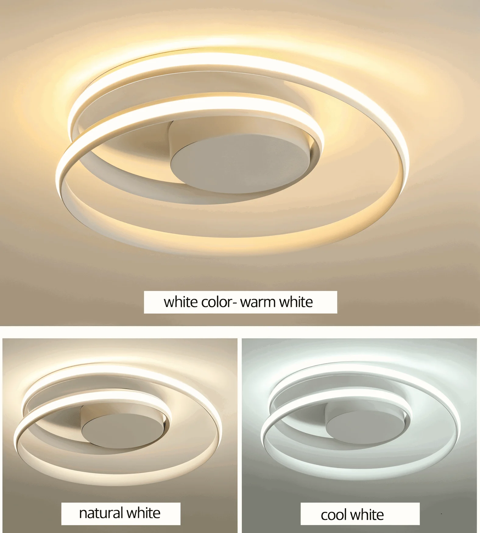 FancyWhirl Ceiling Light - Acrylic Mounting Spiral Ring -  - #tag1#