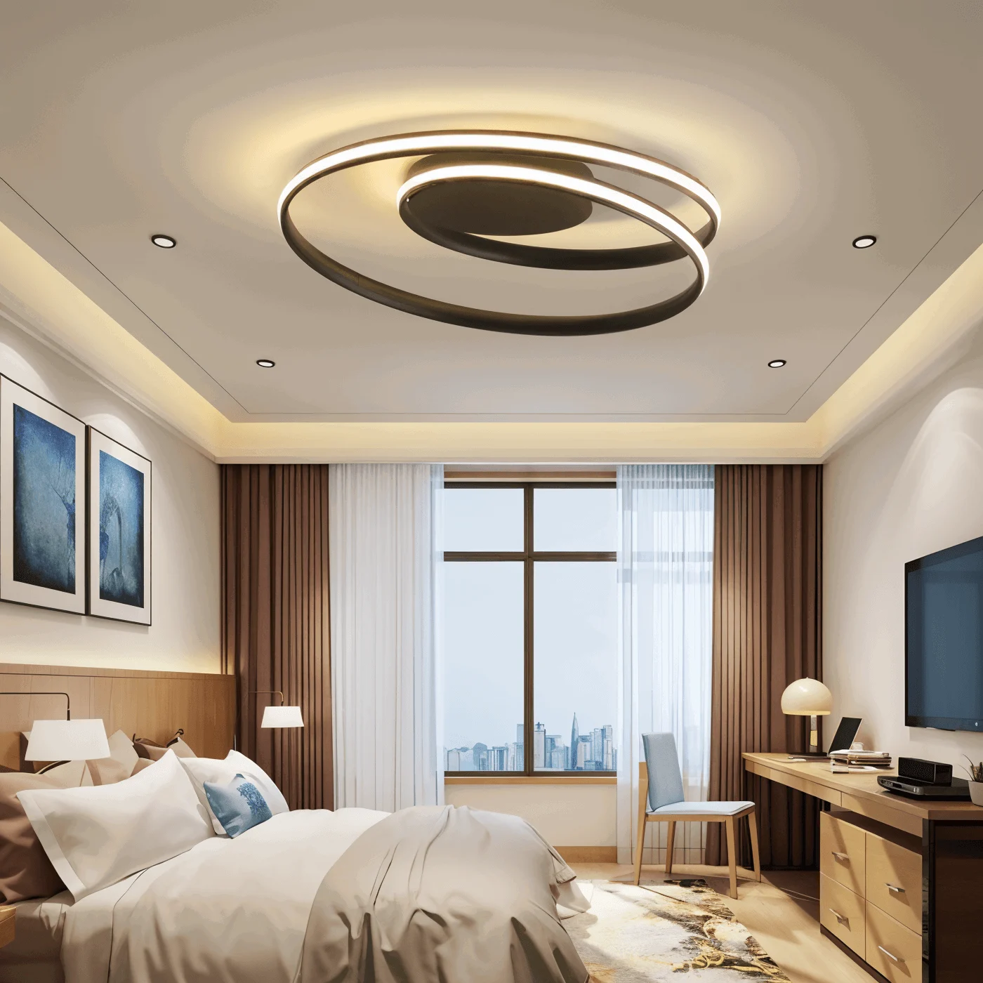 FancyWhirl Ceiling Light - Acrylic Mounting Spiral Ring -  - #tag1#