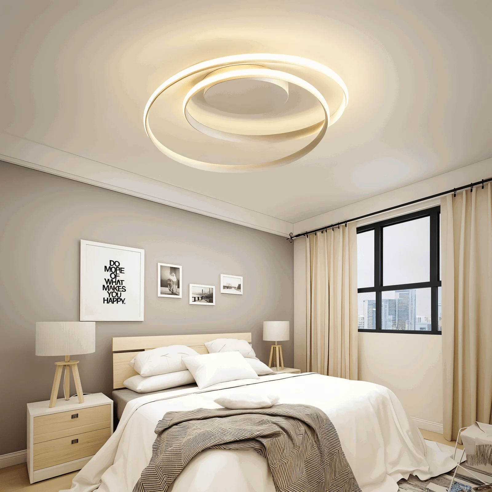 FancyWhirl Ceiling Light - Acrylic Mounting Spiral Ring -  - #tag1#