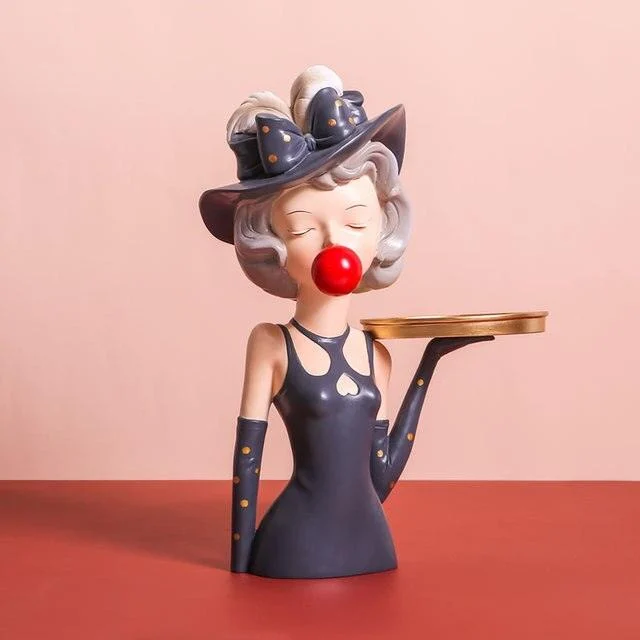 Fancy bubblegum Girl Figurine -