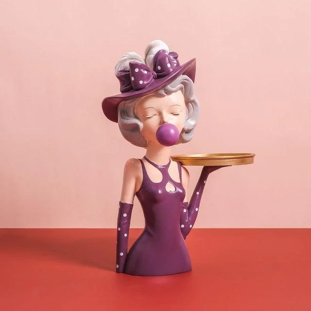 Fancy bubblegum Girl Figurine -