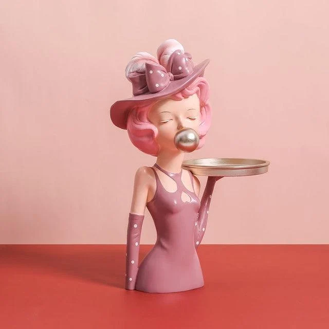 Fancy bubblegum Girl Figurine -