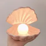 Fantasy Ceramic Shell Pearl Lamp Bedroom Decor Night Light Novelty Lighting Fairy Shell for Girl Home Decoration Bedside Lamp tag1