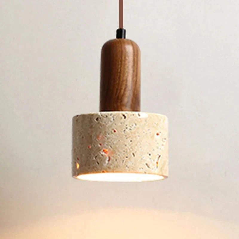 Fany Marble Stone and Wood Pendant Lamp -  - #tag1#