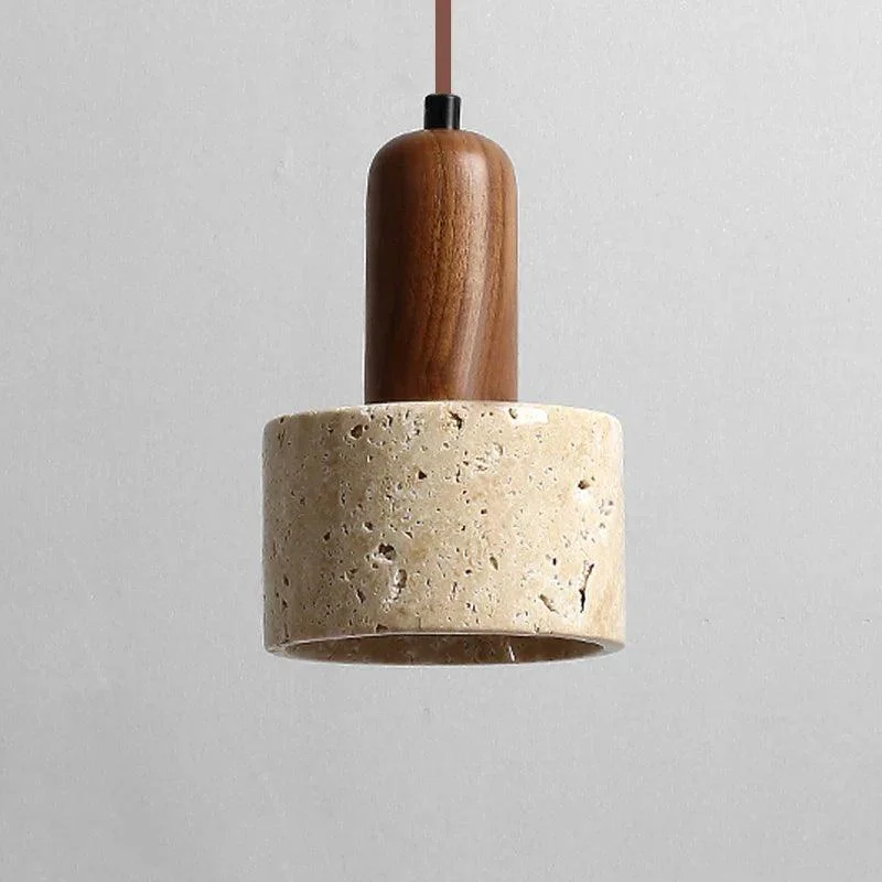 Fany Marble Stone and Wood Pendant Lamp -  - #tag1#