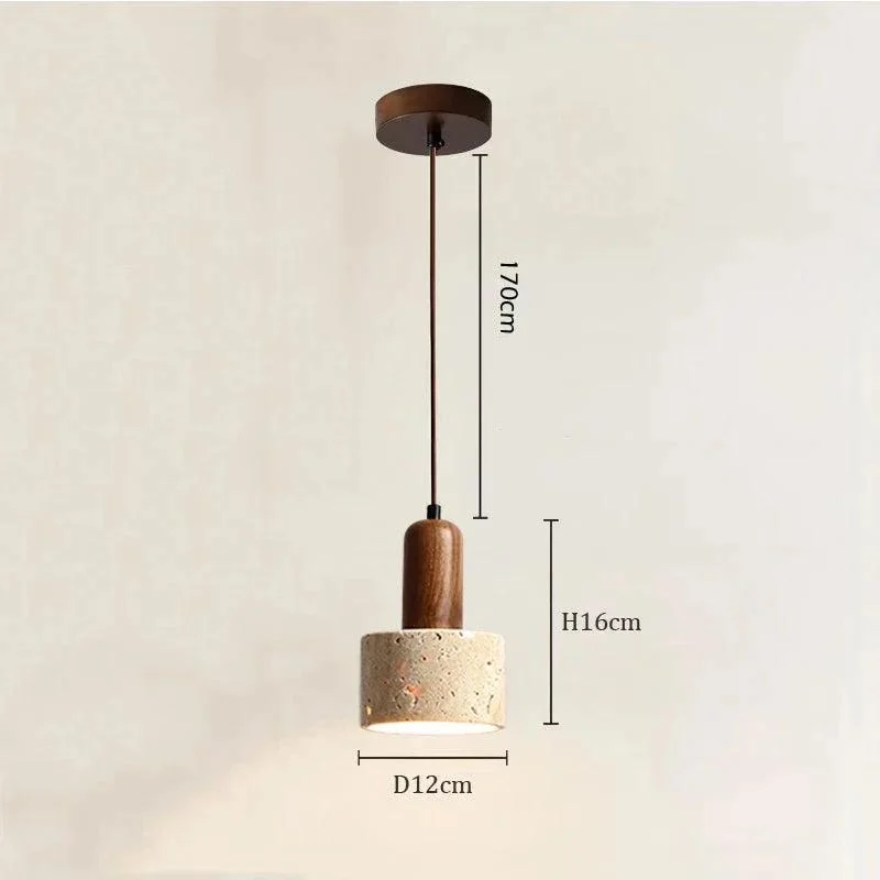 Fany Marble Stone and Wood Pendant Lamp -  - #tag1#