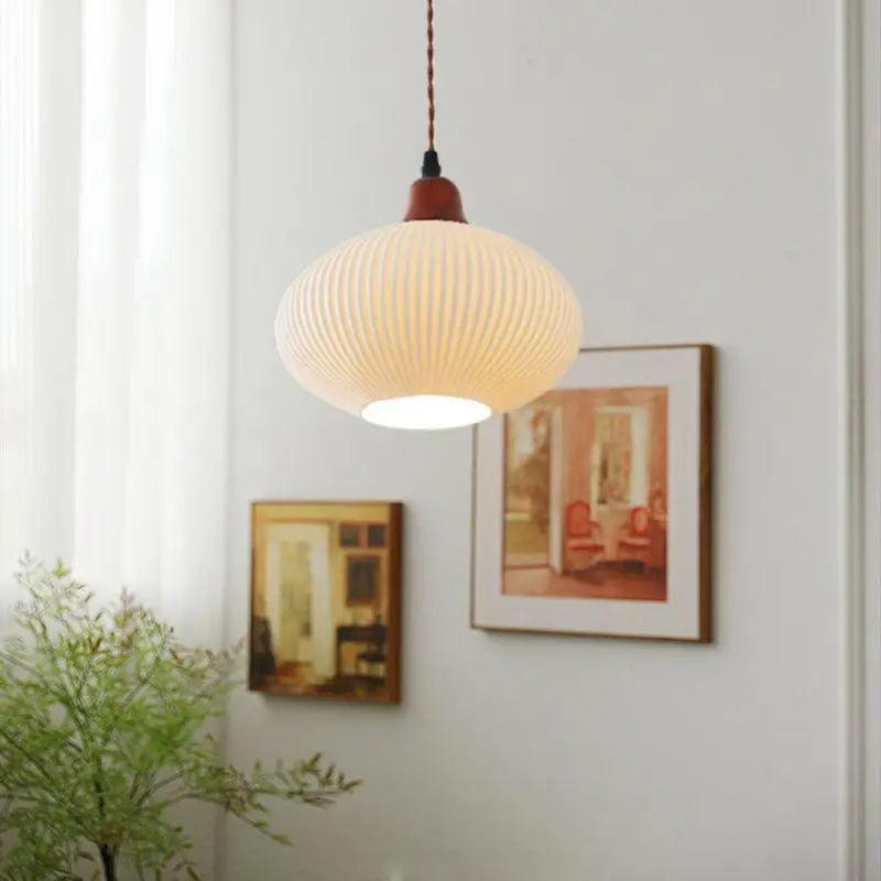 FarmhouseWhiteCeramicPendantLight Homdiy