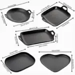 Farmhouse Style Melamine Dinnerware Trays Set with Handles tag1