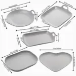 Farmhouse Style Melamine Dinnerware Trays Set with Handles tag1
