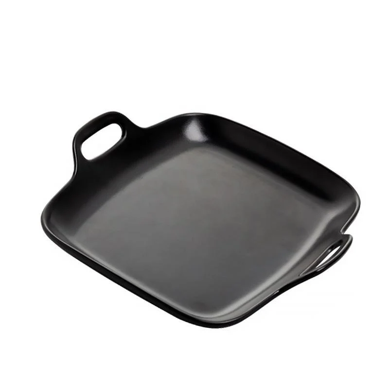 Farmhouse Style Melamine Dinnerware Trays Set with Handles -  - #tag1#