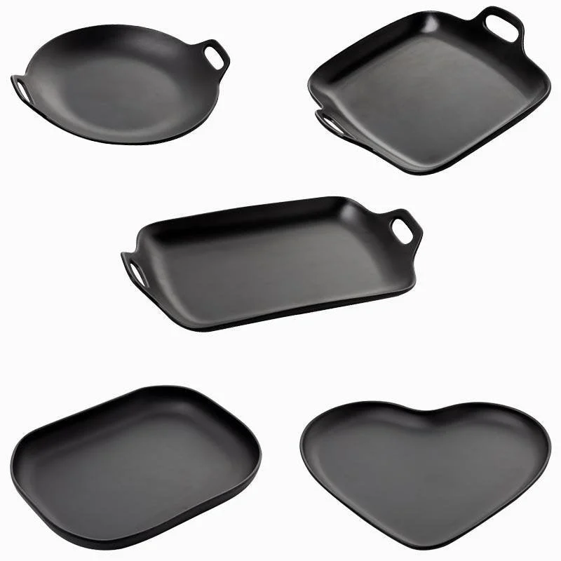 Farmhouse Style Melamine Dinnerware Trays Set with Handles -  - #tag1#