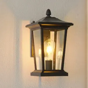 Farmhouse Waterproof Glass Shade Outdoor Wall Lamp